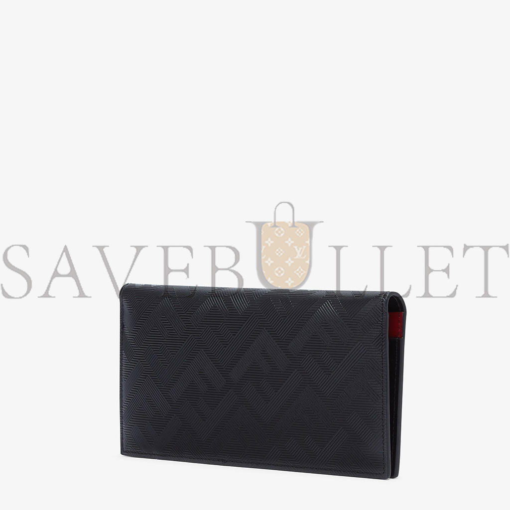 F**di shadow wallet black leather wallet 7m0355ajf4f19kp (19*9.5*1.5cm)